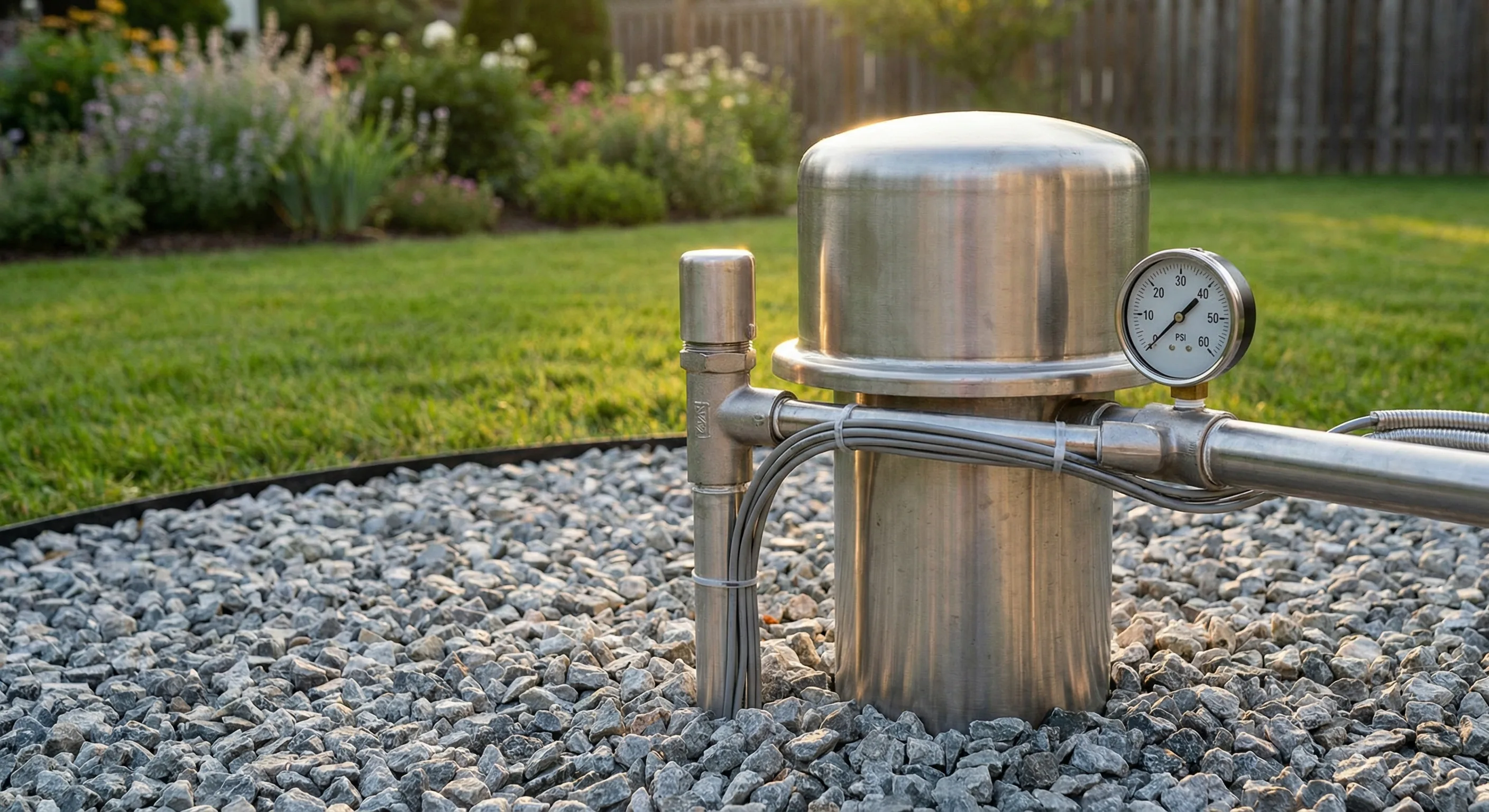 Completed well head installation by Mighton's Well Services